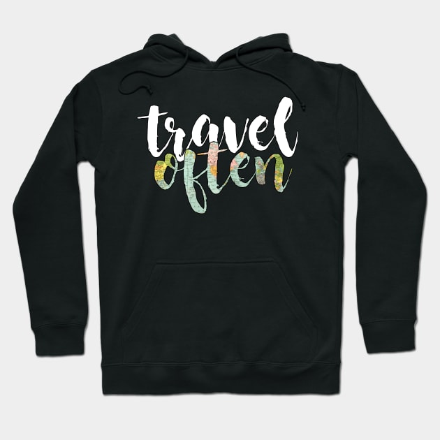 Travel Often Map Hoodie by lolosenese